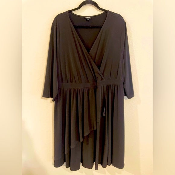 Torrid Women Dress 3X Black Whmsigoth Faux Wrap Contemporary Cocktail Festival - Picture 1 of 12